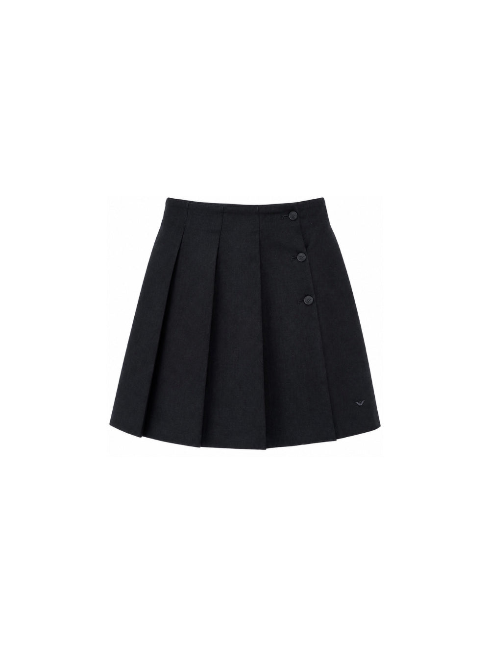 Minigonna per bambina Emporio Armani Kids nera a pieghe con bottoni EG000877 AF26957 UB100 EMPORIO ARMANI KIDS
