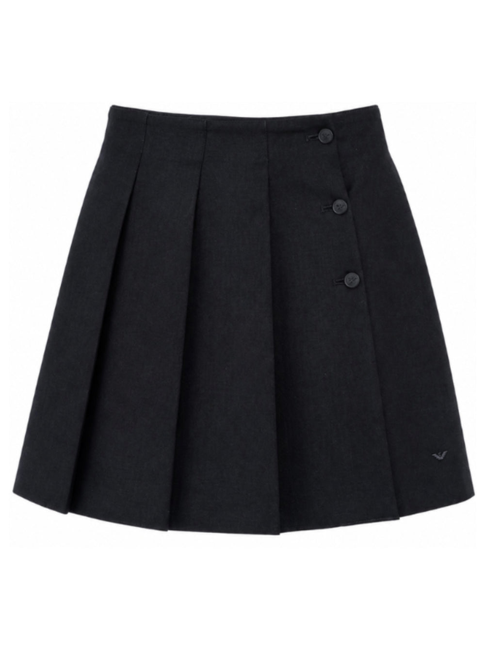 Minigonna per bambina Emporio Armani Kids nera a pieghe con bottoni EG000877 AF26957 UB100 EMPORIO ARMANI KIDS