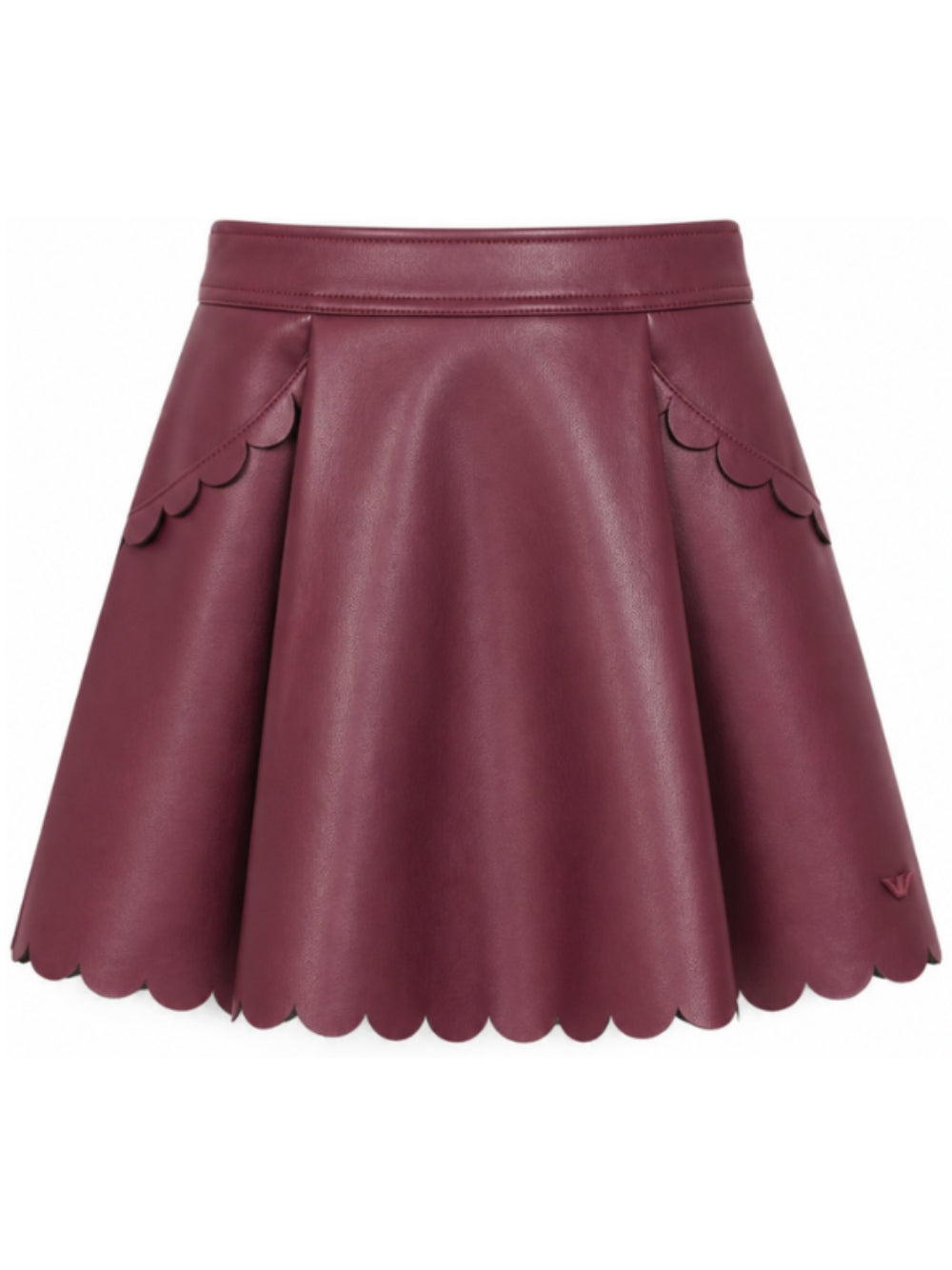 Gonna per bambina Emporio Armani Kids bordeaux in similpelle<BR/><BR/> EG000878 AF26369 UA343 EMPORIO ARMANI KIDS