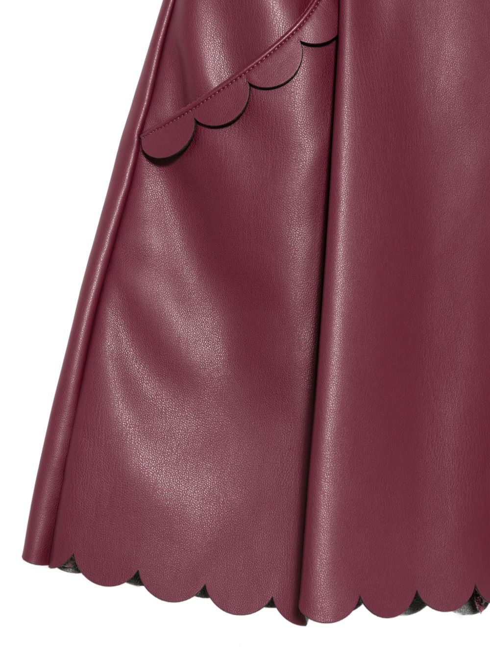 Gonna per bambina Emporio Armani Kids bordeaux in similpelle<BR/><BR/> EG000878 AF26369 UA343 EMPORIO ARMANI KIDS