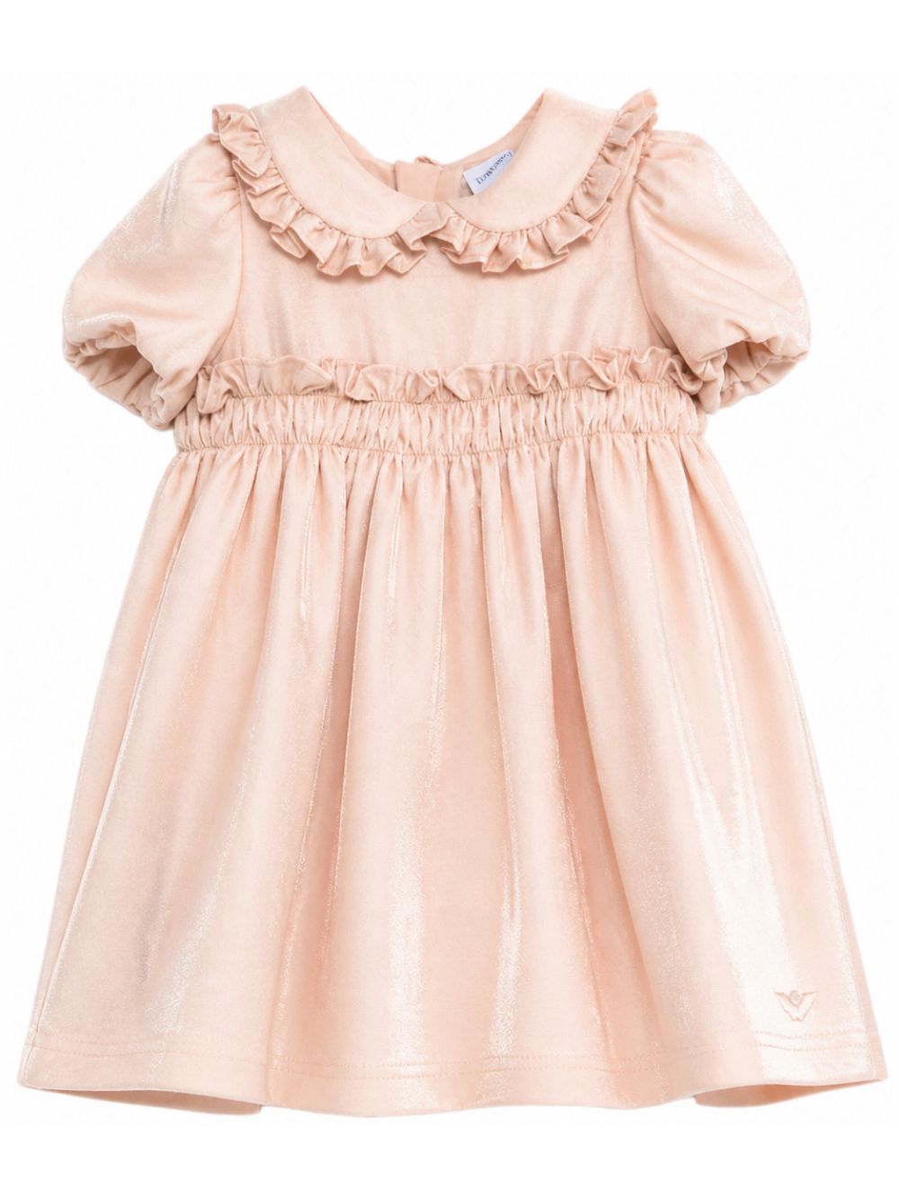 Abito per neonata Emporio Armani Kids rosa aricciata EG000879 AF26324 U4133 EMPORIO ARMANI KIDS