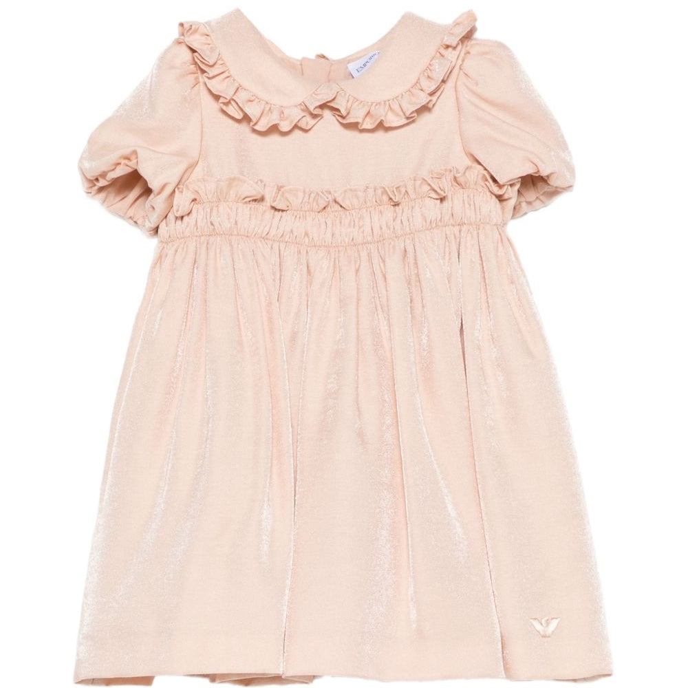 Abito per neonata Emporio Armani Kids rosa aricciata EG000879 AF26324 U4133 EMPORIO ARMANI KIDS
