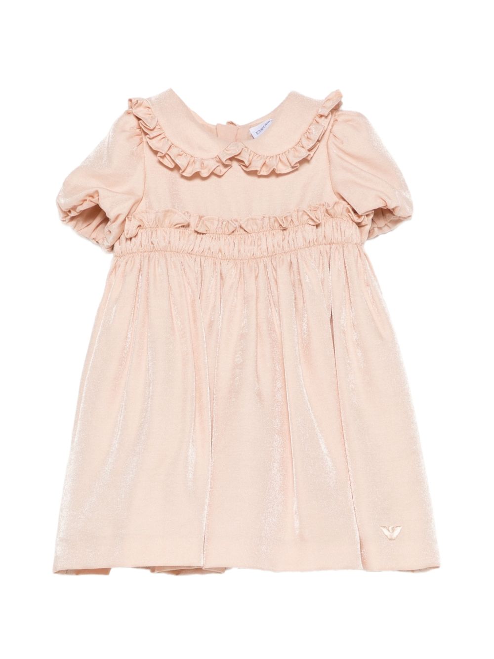 Abito per neonata Emporio Armani Kids rosa aricciata EG000879 AF26324 U4133 EMPORIO ARMANI KIDS