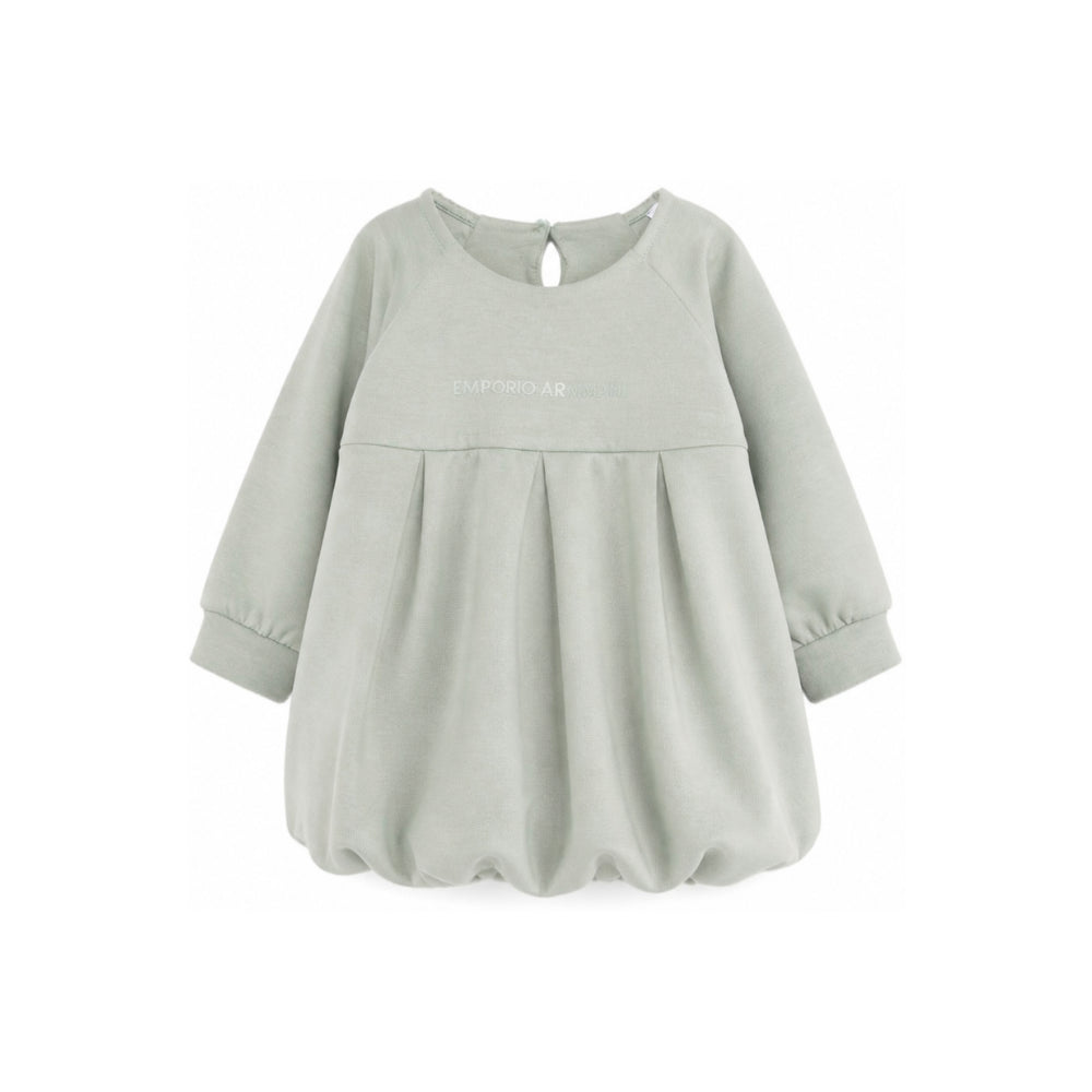 Abito per neonata Emporio Armani Kids verde salvia con stampa con logo EG000902 AF16133 U9019 EMPORIO ARMANI KIDS