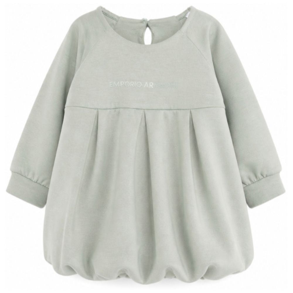 Abito per neonata Emporio Armani Kids verde salvia con stampa con logo EG000902 AF16133 U9019 EMPORIO ARMANI KIDS