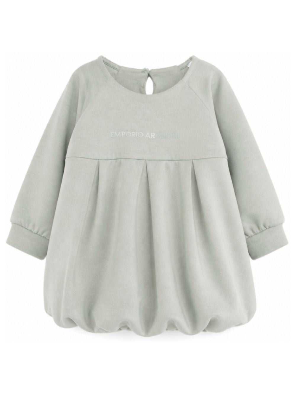 Abito per neonata Emporio Armani Kids verde salvia con stampa con logo EG000902 AF16133 U9019 EMPORIO ARMANI KIDS