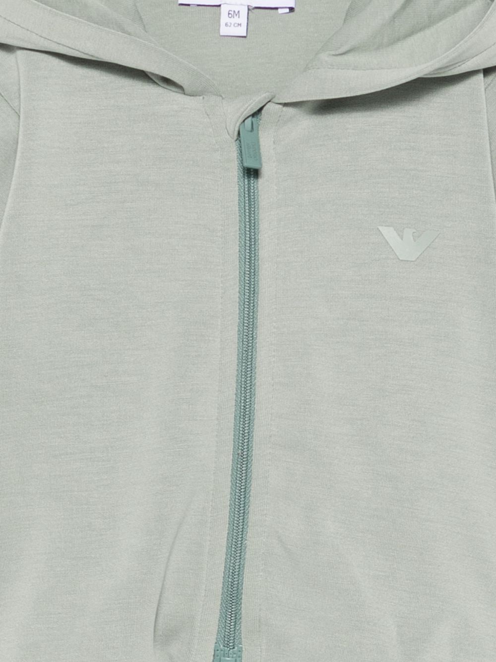 Felpa per neonata Emporio Armani Kids verde con chiusura con zip EG000909 AF16133 U9019 EMPORIO ARMANI KIDS