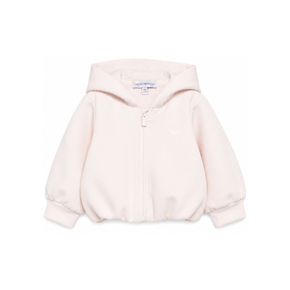 Felpa per neonata Emporio Armani Kids rosa con chiusura con zip EG000909 AF16133 UA205 EMPORIO ARMANI KIDS
