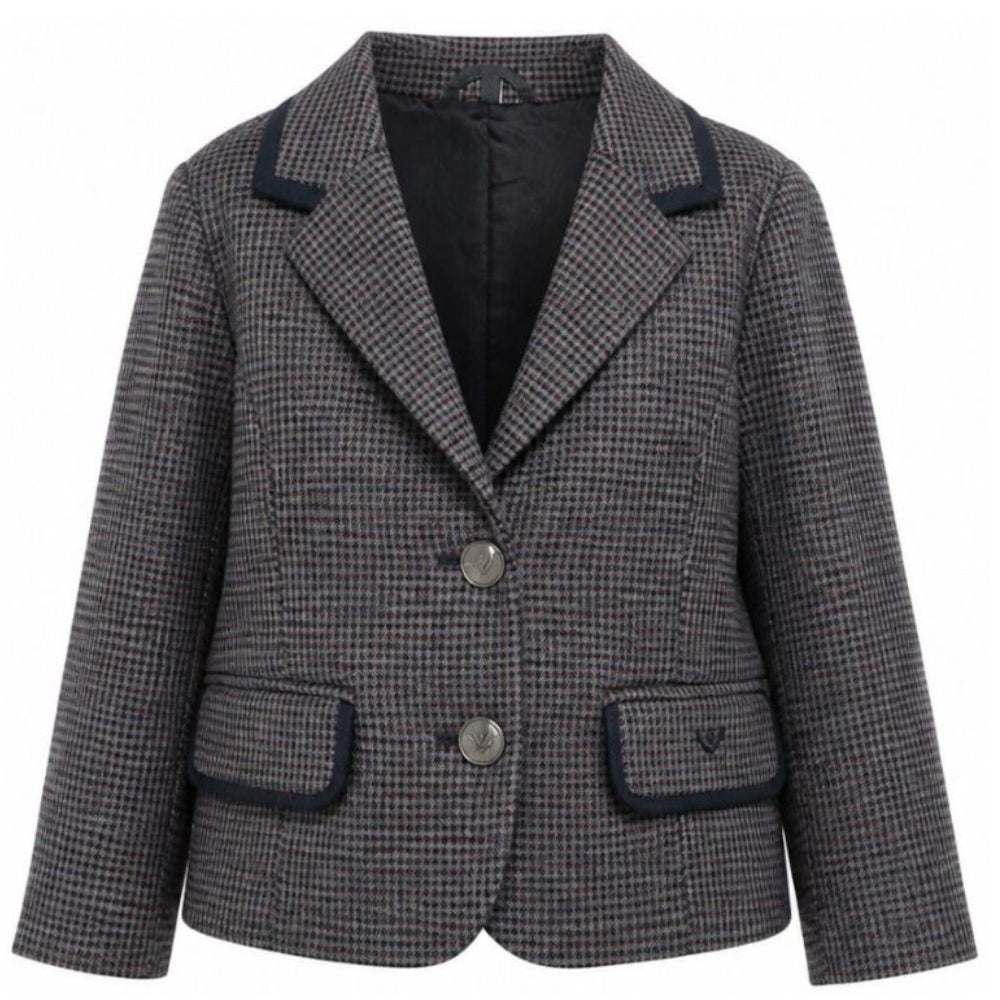 Giacca per bambina Emporio Armani Kids multicolore con motivo pied de poule EG000948 AF26957 F8045 EMPORIO ARMANI KIDS