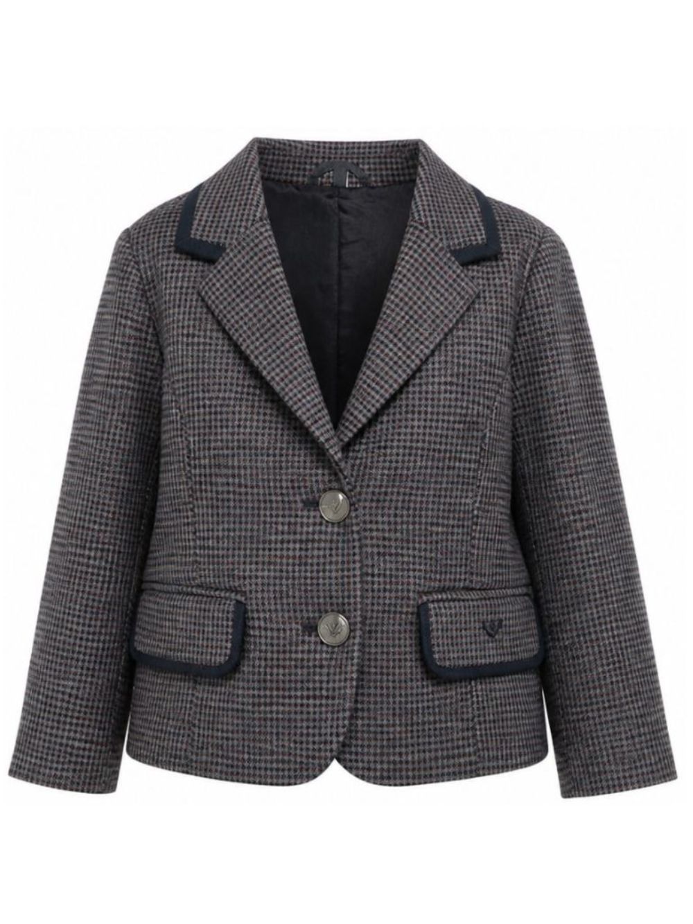Giacca per bambina Emporio Armani Kids multicolore con motivo pied de poule EG000948 AF26957 F8045 EMPORIO ARMANI KIDS