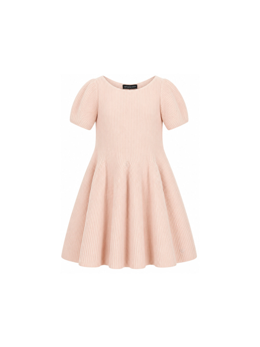 Abito per bambina Emporio Armani Kids rosa a coste con scollo rotondo EG000996 AF27580 U4133 EMPORIO ARMANI KIDS