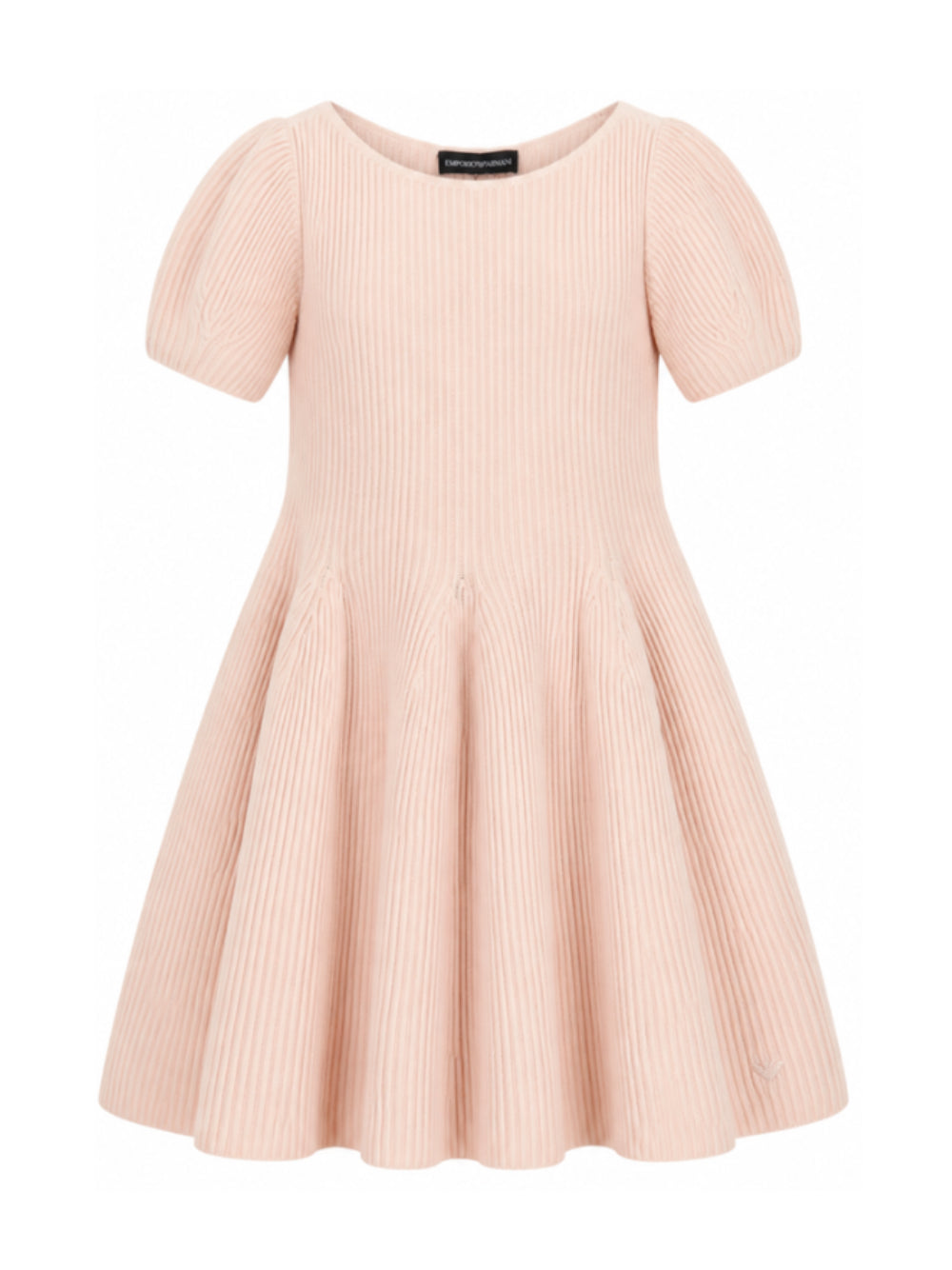 Abito per bambina Emporio Armani Kids rosa a coste con scollo rotondo EG000996 AF27580 U4133 EMPORIO ARMANI KIDS