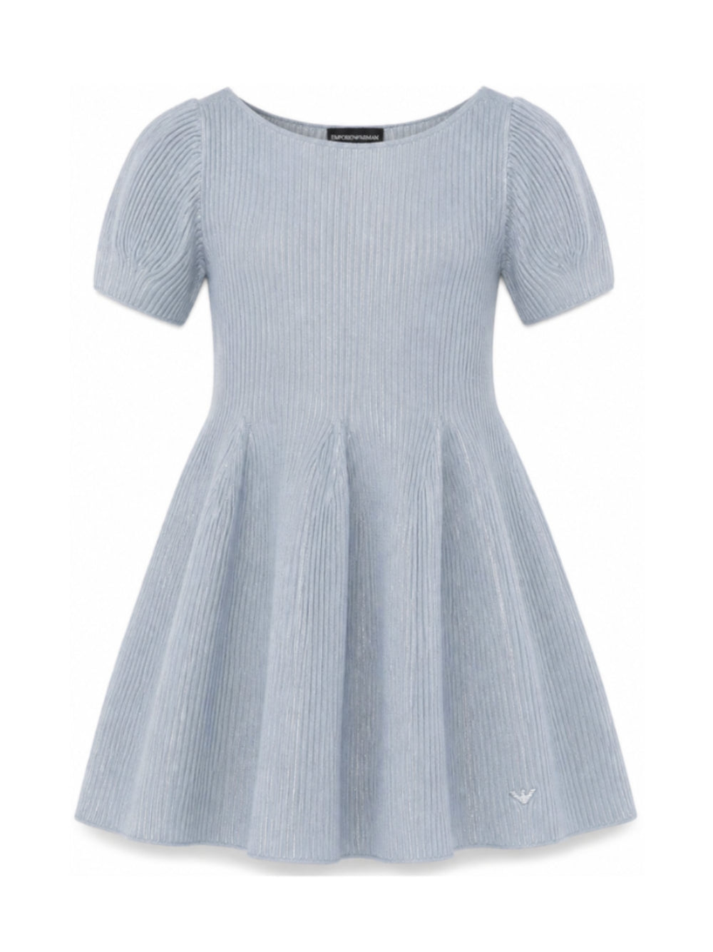 Abito per bambina Emporio Armani Kids azzurro svasato a coste EG000996 AF27580 U8061 EMPORIO ARMANI KIDS