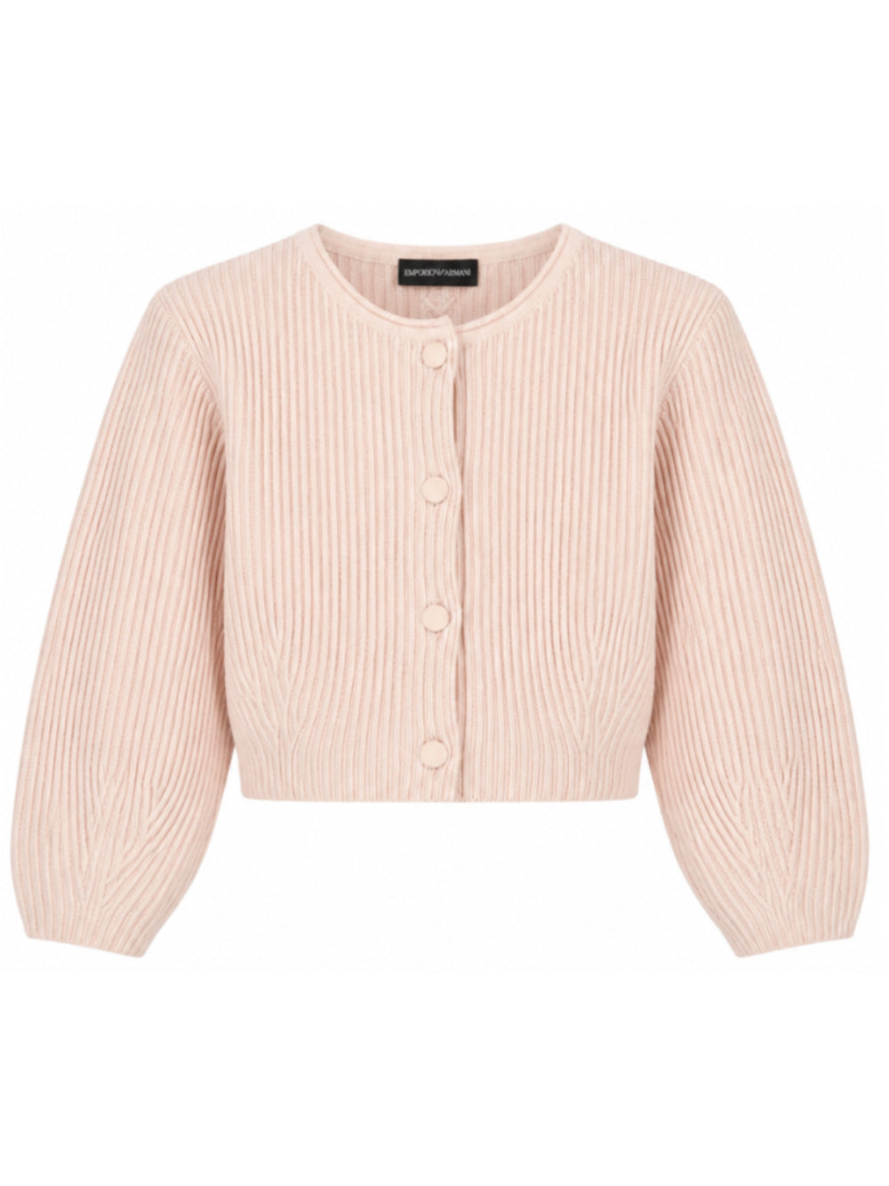 Cardigan per bambina Emporio Armani Kids rosa con maniche a palloncino EG000997 AF27580 U4133 EMPORIO ARMANI KIDS