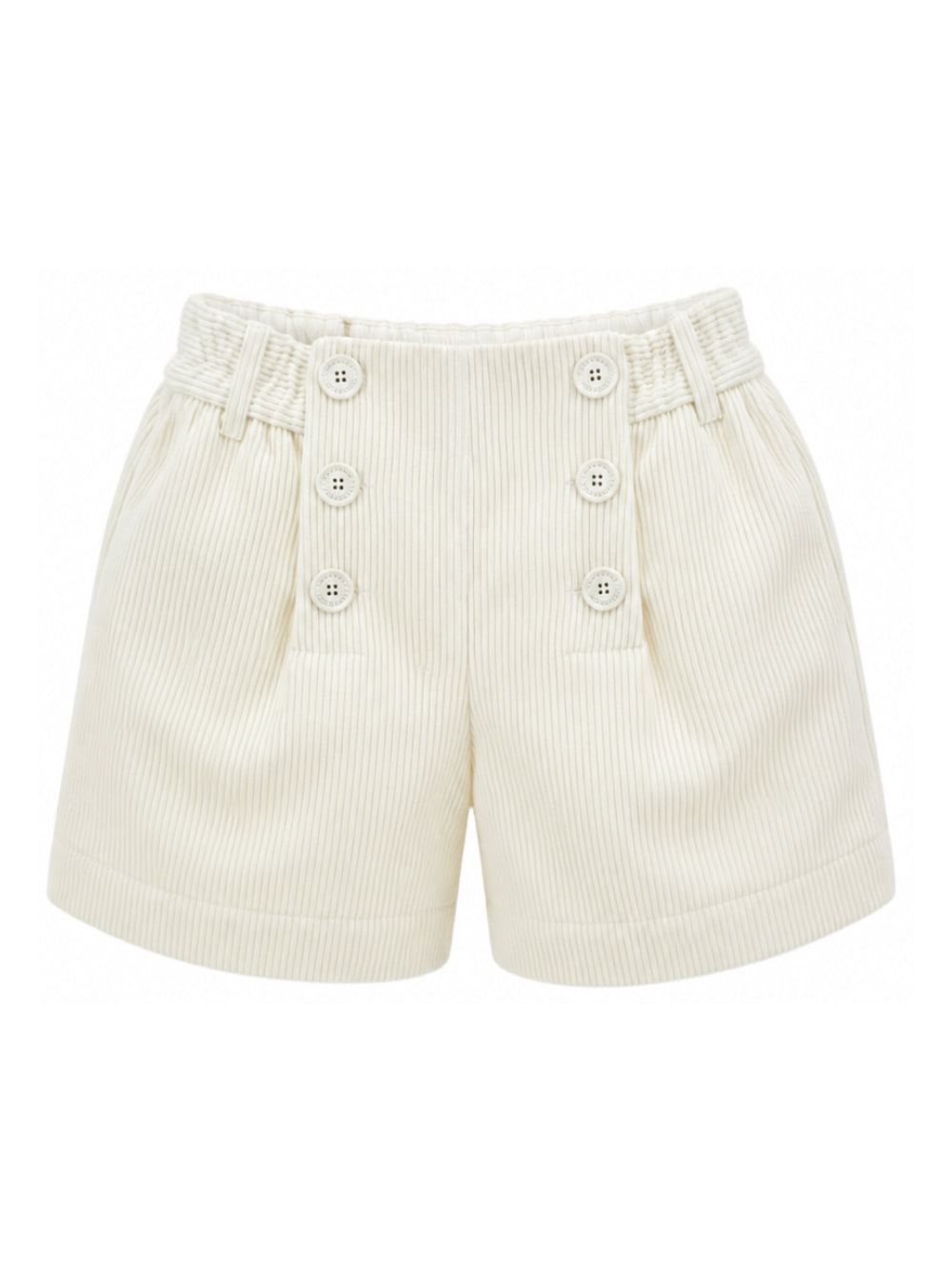 Shorts per bambina Ermanno Scervino Kids bianco con trama a coste Z1H408 8855 0001 ERMANNO SCERVINO KIDS