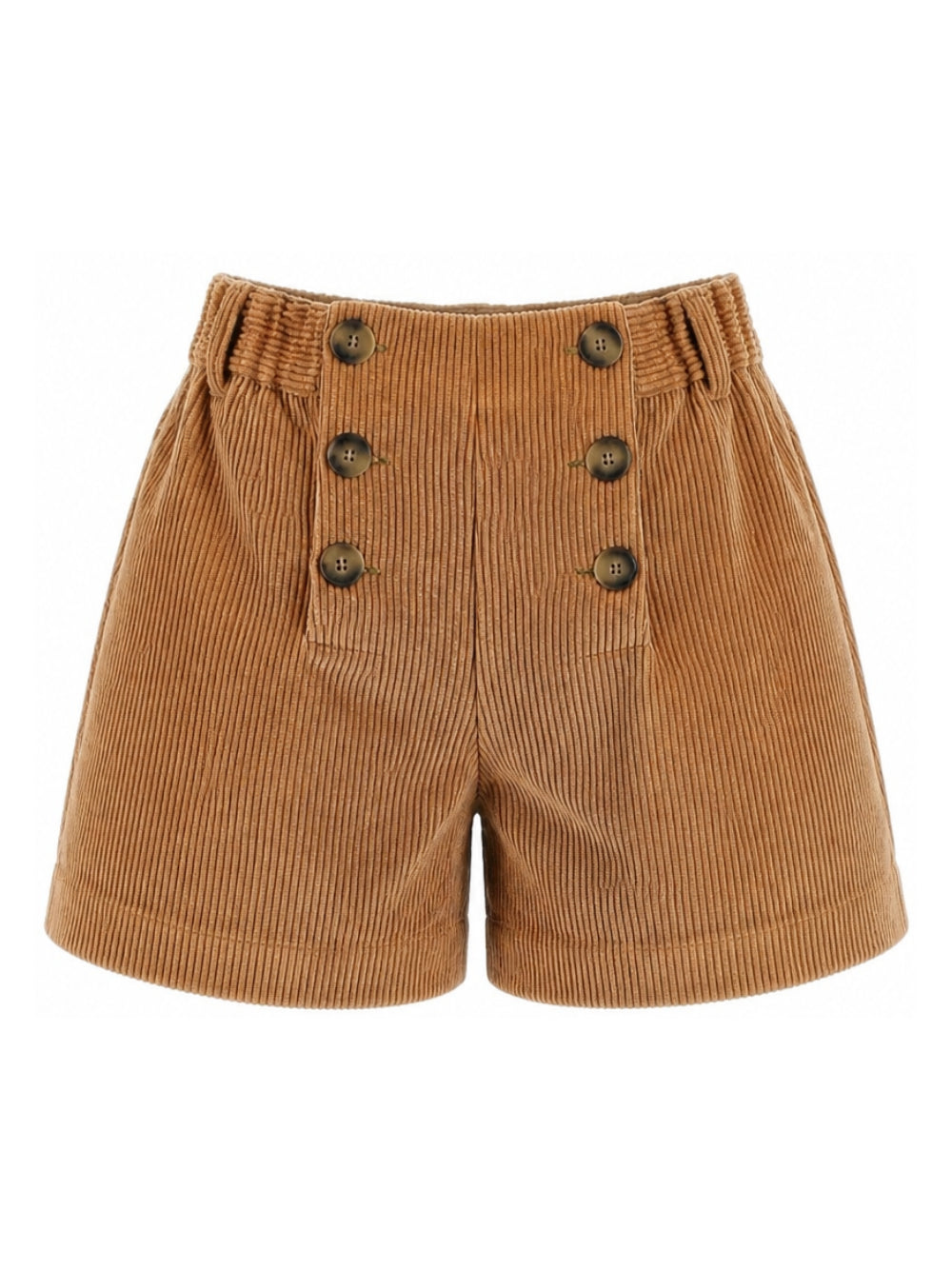 Shorts per bambina Ermanno Scervino Kids beige con trama a coste Z1H408 8855 0003 ERMANNO SCERVINO KIDS