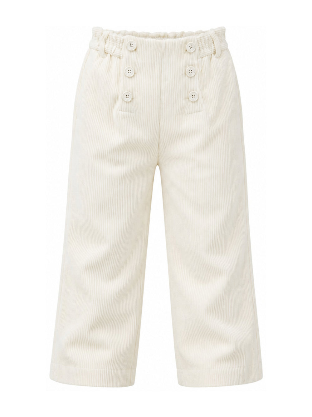 Pantaloni per bambina Ermanno Scervino Kids bianchi con trama a coste Z1H409 8855 0001 ERMANNO SCERVINO KIDS