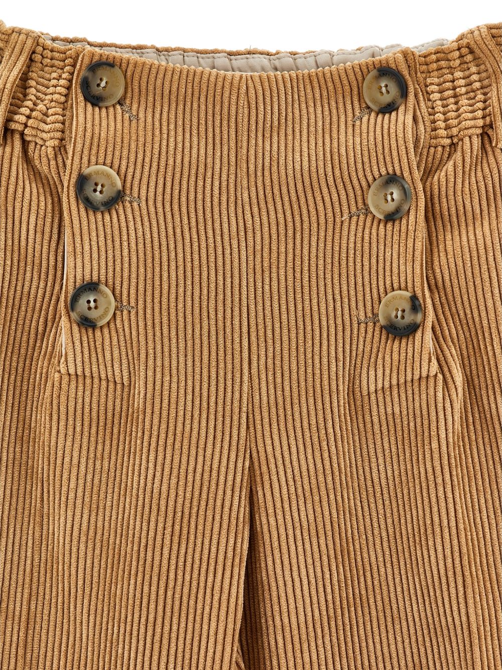 Pantaloni per bambina Ermanno Scervino Kids beige con trama a coste Z1H409 8855 0003 ERMANNO SCERVINO KIDS