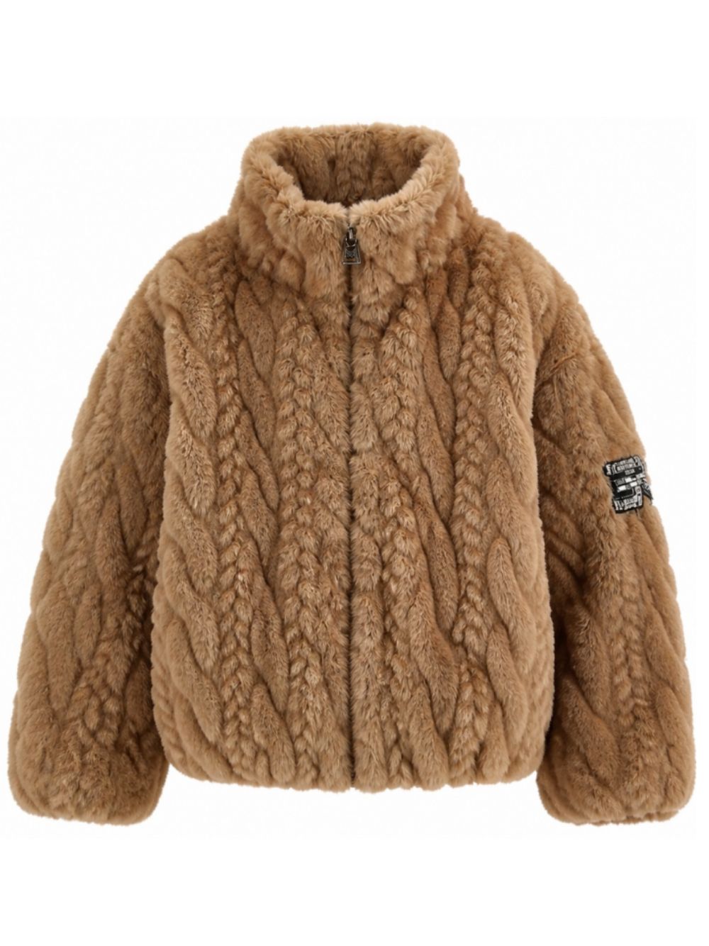 Giubbino per bambina Ermanno Scervino Kids marrone con pelliccia sintetica Z9H104 8094 0003 ERMANNO SCERVINO KIDS
