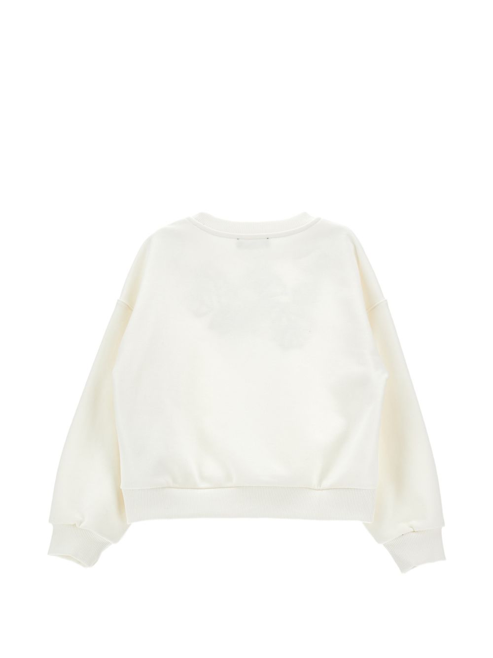 Felpa per bambina Ermanno Scervino Kids bianca con ricamo a fiori Z9H600 8096 0103 ERMANNO SCERVINO KIDS