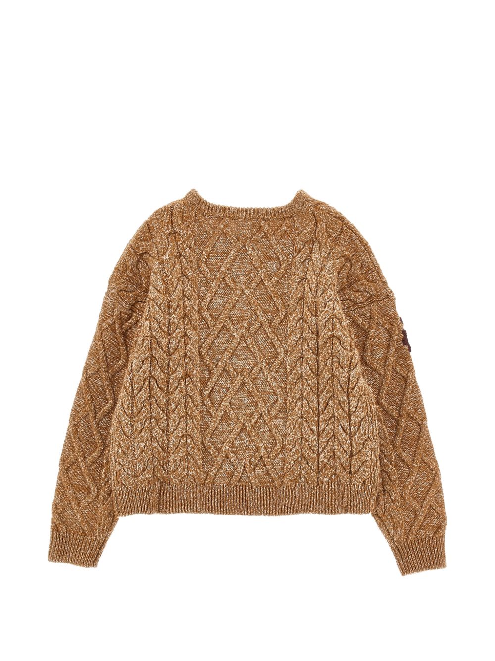Maglione per bambina Ermanno Scervino Kids marrone con design intrecciato Z9H607 8715 0103 ERMANNO SCERVINO KIDS