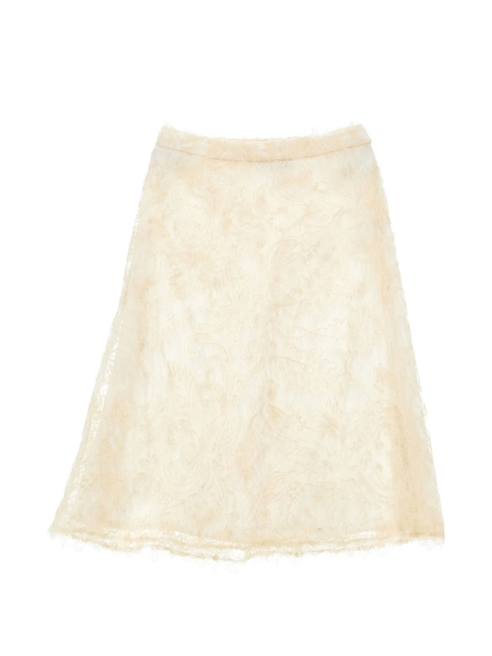 Gonna per bambina Ermanno Scervino Kids bianca con pizzo a fiori Z9H702 8098 0002 ERMANNO SCERVINO KIDS