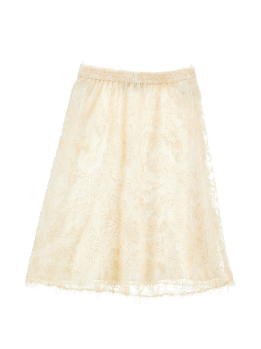 Gonna per bambina Ermanno Scervino Kids bianca con pizzo a fiori Z9H702 8098 0002 ERMANNO SCERVINO KIDS