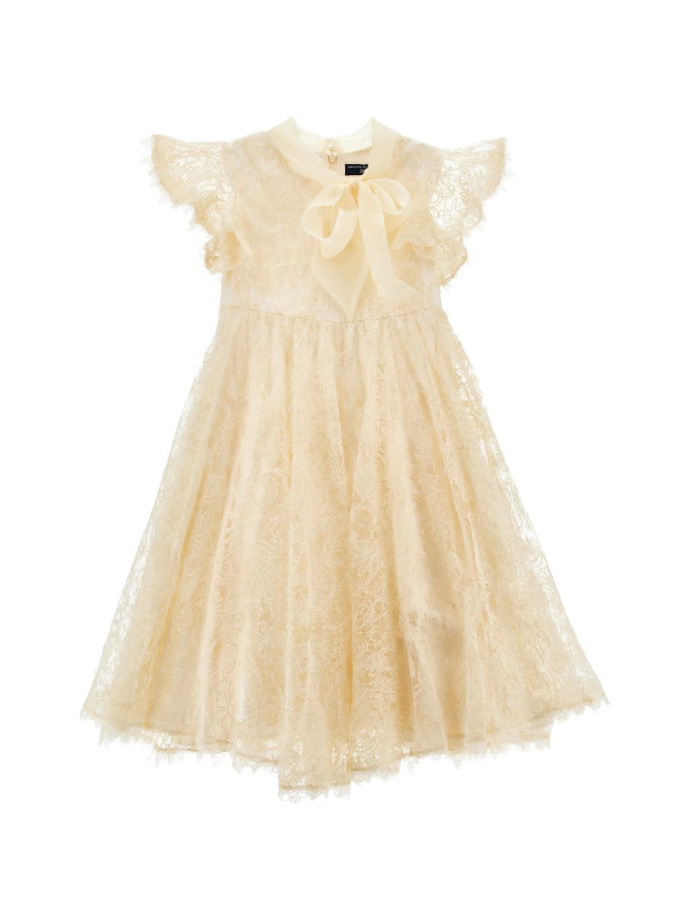 Abito per bambina Ermanno Scervino Kids bianco con trama in pizzo Z9H900 8098 0002 ERMANNO SCERVINO KIDS