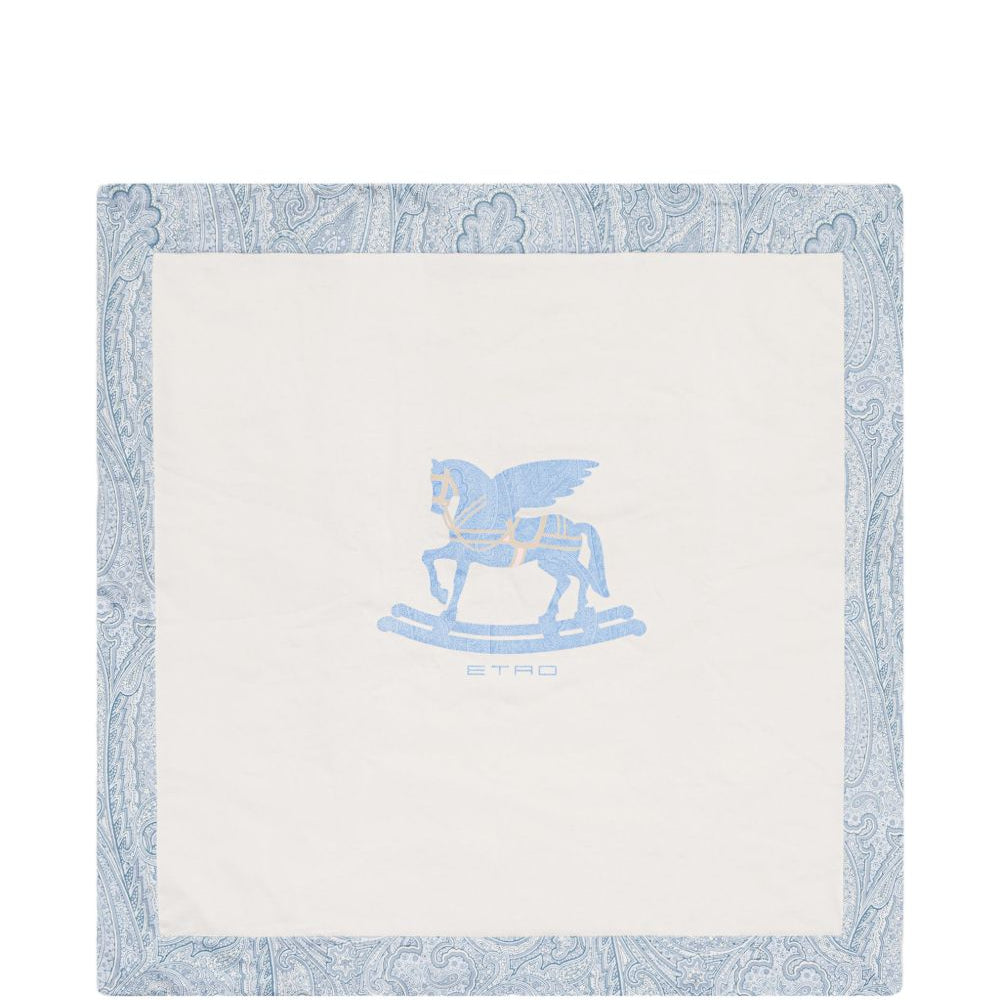 Coperta Pegaso per neonato Etro Kids bianca con stampa paisley GY0520 Z3672 102CE ETRO KIDS