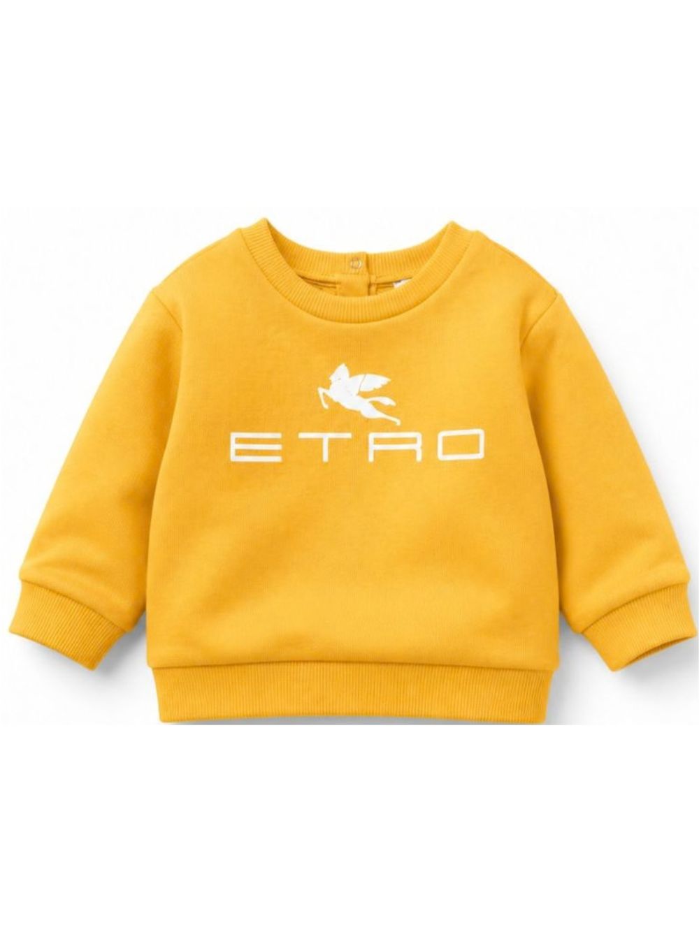Felpa per neonati Etro Kids gialla con stampa logo sul davanti GY4530 Z3183 216 ETRO KIDS