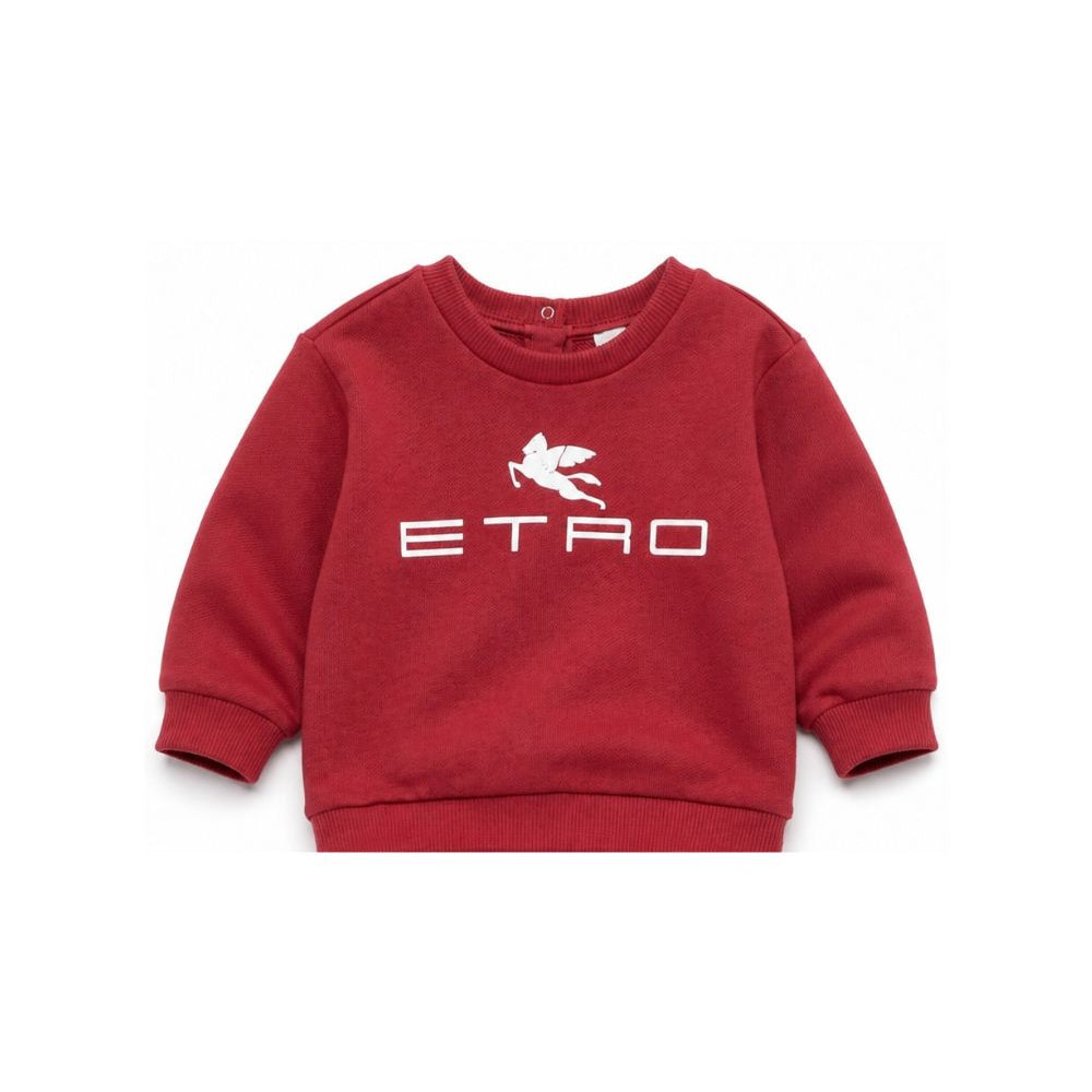 Felpa per neonati Etro Kids rossa con stampa logo sul davanti GY4530 Z3183 52C ETRO KIDS