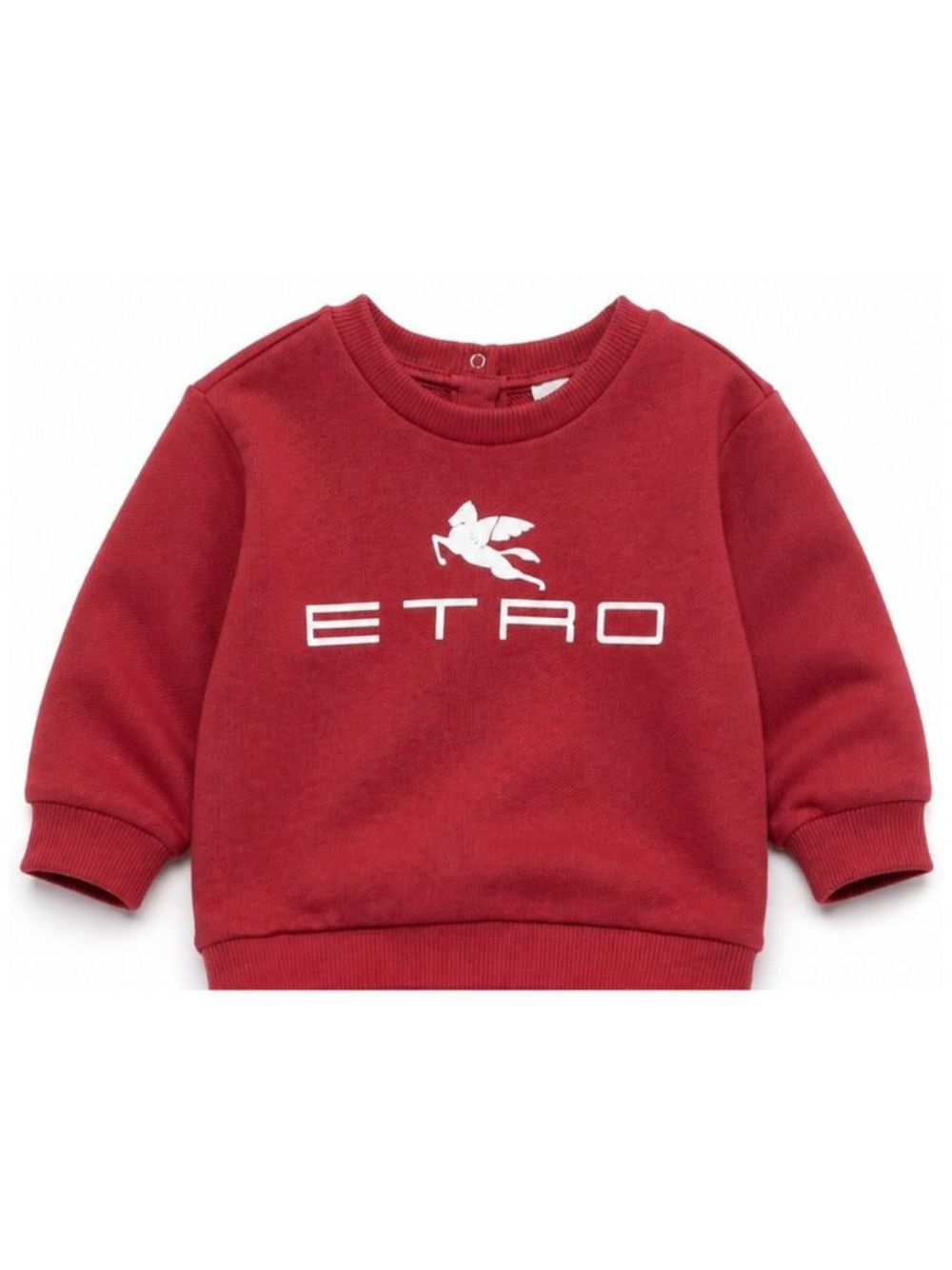 Felpa per neonati Etro Kids rossa con stampa logo sul davanti GY4530 Z3183 52C ETRO KIDS