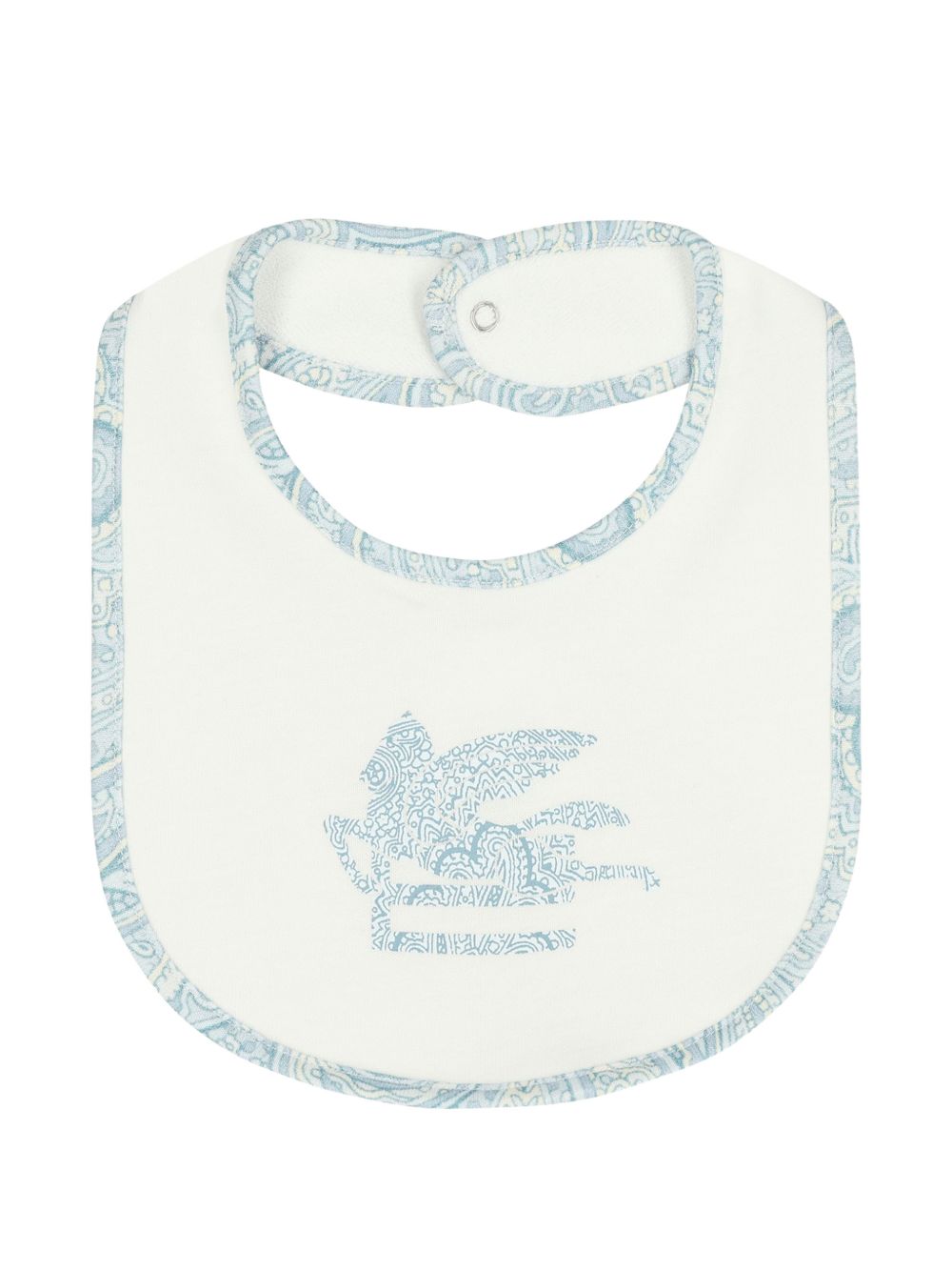 Set tutina cappellino e bavaglino per neonato Etro Kids multicolore con stampa Pegaso sul davanti GYB540 Z3672 102CE ETRO KIDS
