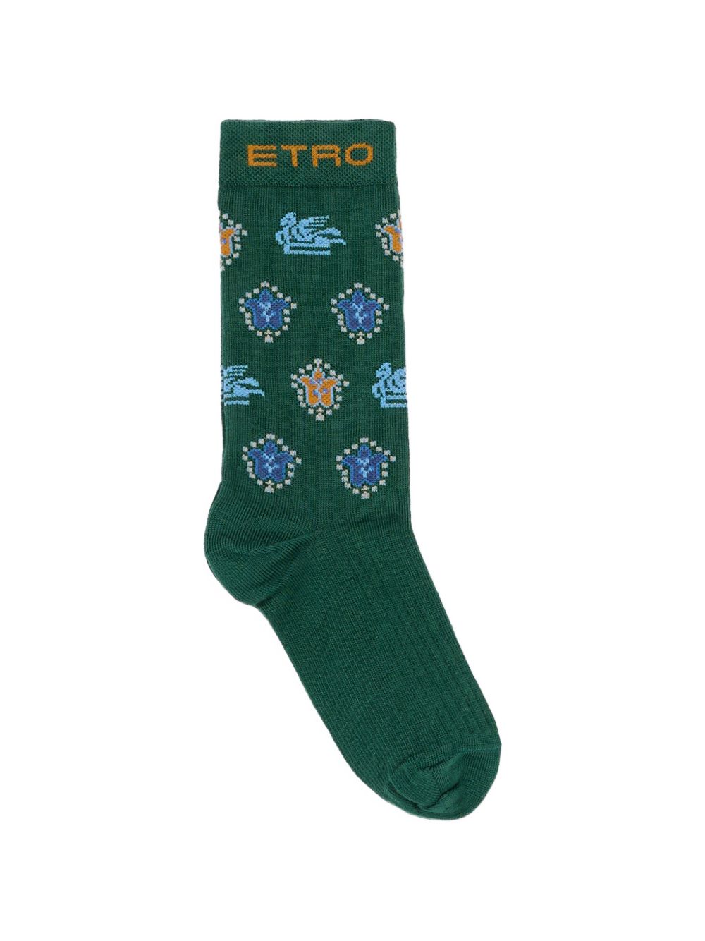 Calzini per bambino Etro Kids verde con motivo Pegaso GZ0H00 Z0553 766MC ETRO KIDS