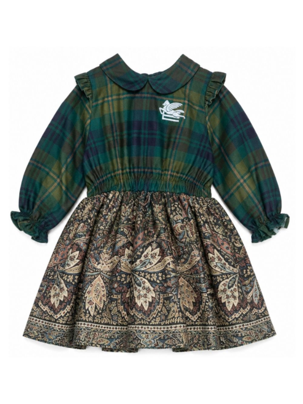 Abito per neonata Etro Kids verde con stampa paisley GZ1050 P0632 719BL ETRO KIDS