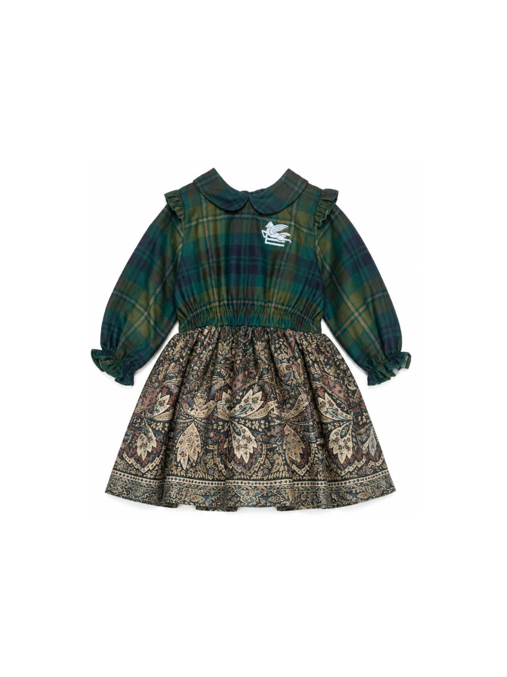 Abito per neonata Etro Kids verde con stampa paisley GZ1050 P0632 719BL ETRO KIDS