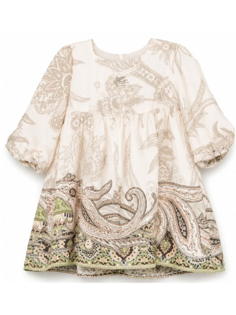 Abito per neonata Etro Kids beige con stampa paisley GZ1090 K0323 102BG ETRO KIDS