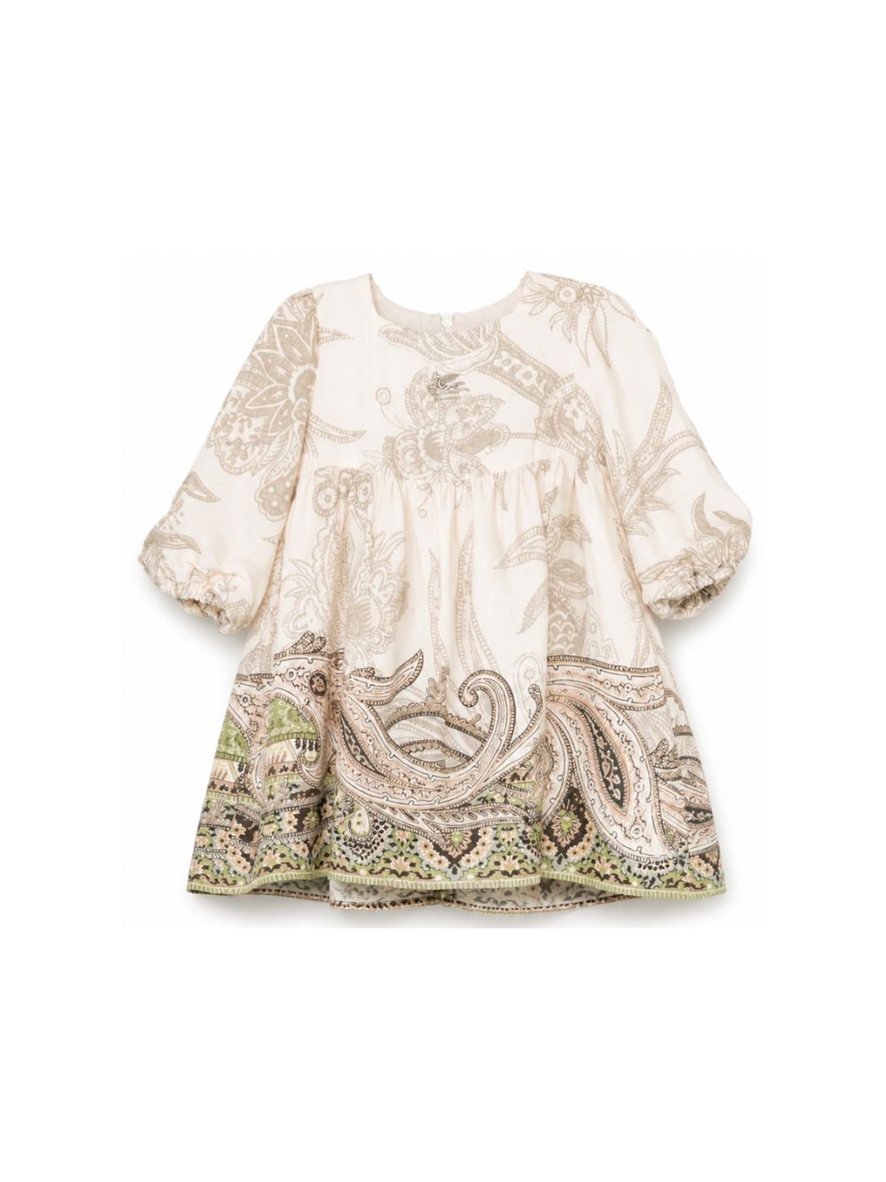 Abito per neonata Etro Kids beige con stampa paisley GZ1090 K0323 102BG ETRO KIDS