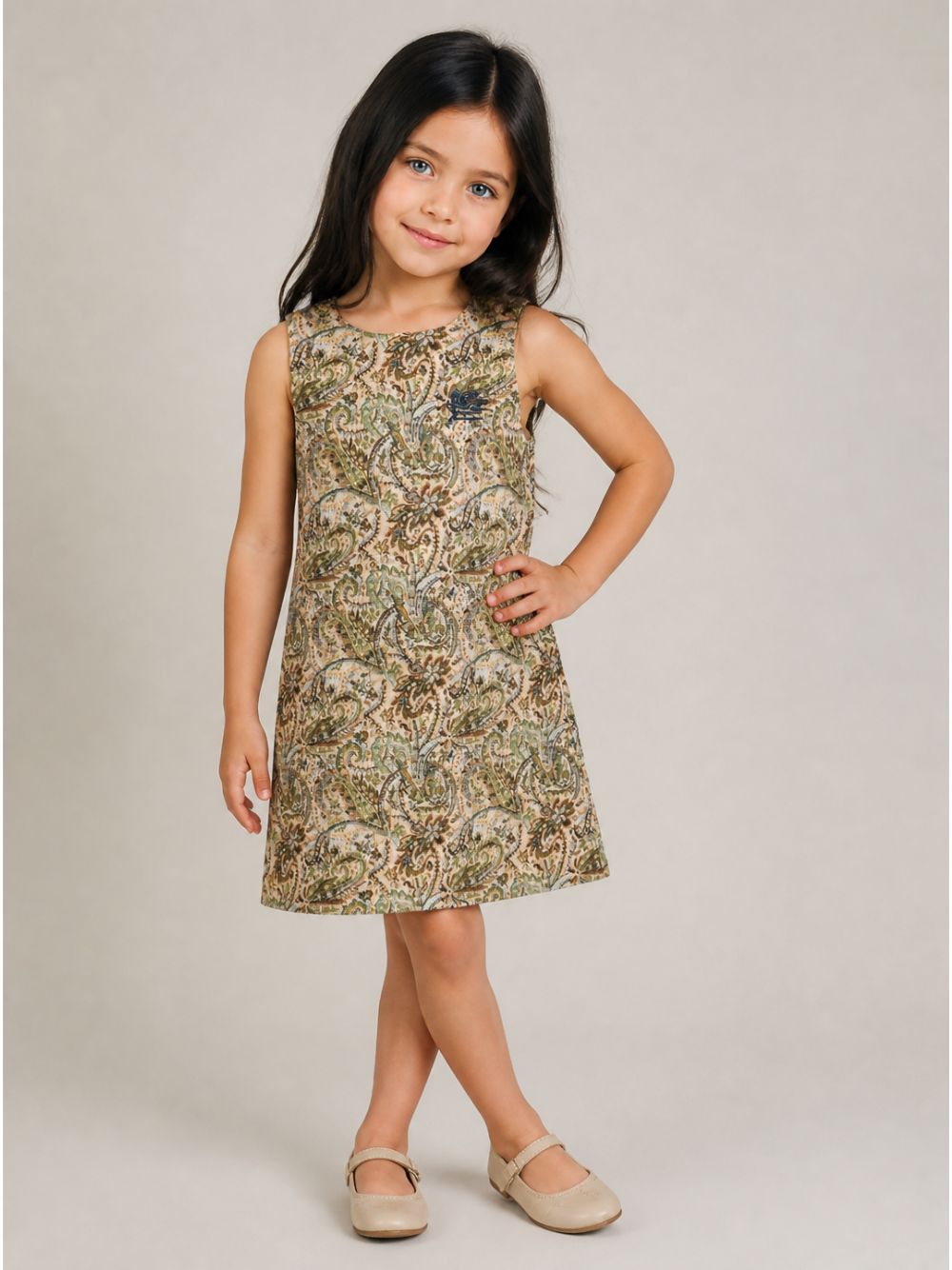 Abito per bambina Etro Kids multicolore con stampa paisley jacquard GZ1A22 U0284 107MC ETRO KIDS