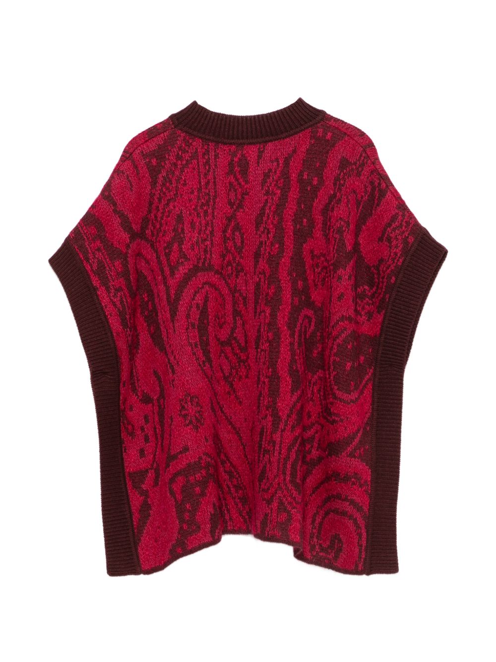 Poncho per bambina Etro Kids rosso con stampa paisley GZ2A23 W0234 562 ETRO KIDS