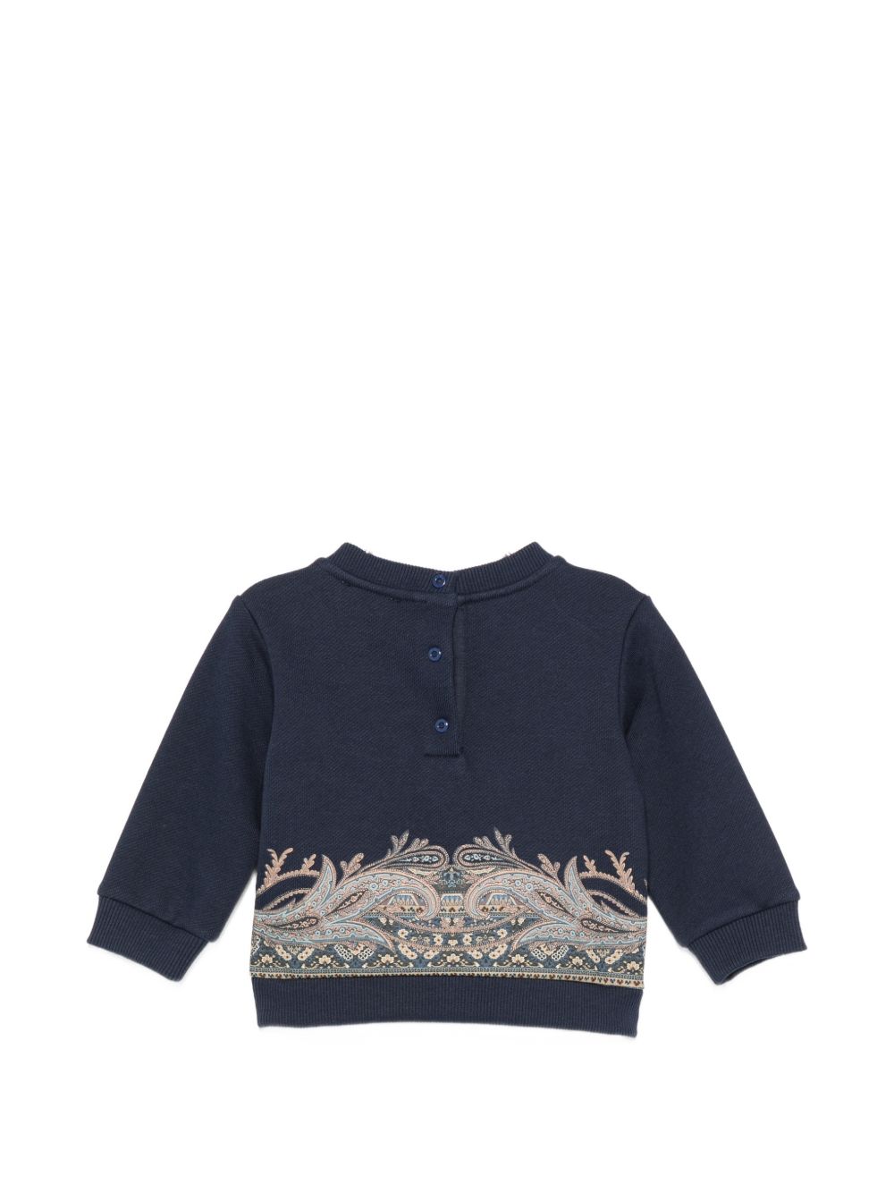 Felpa per neonato Etro Kids blu navy con stampa paisley GZ4330 Z3183 617 ETRO KIDS