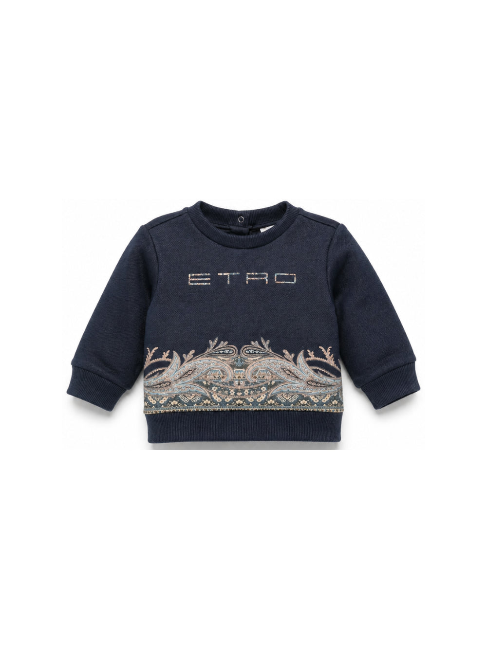 Felpa per neonato Etro Kids blu navy con stampa paisley GZ4330 Z3183 617 ETRO KIDS