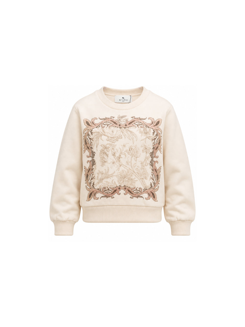 Felpa per bambino Etro Kids beige con stampa Paisley sul davanti GZ4A30 Z3183 115 ETRO KIDS