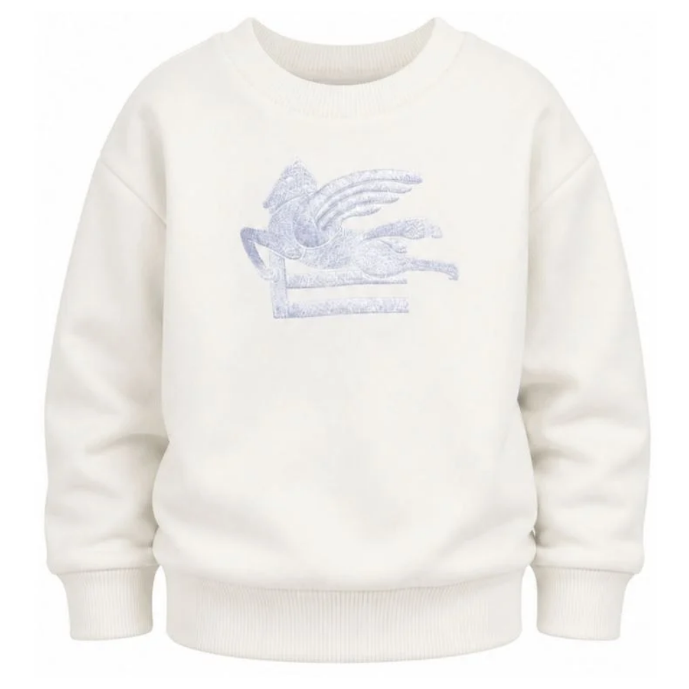 Felpa per bambino Etro Kids bianca con motivo Pegaso GZ4H10 Z3183 102 ETRO KIDS