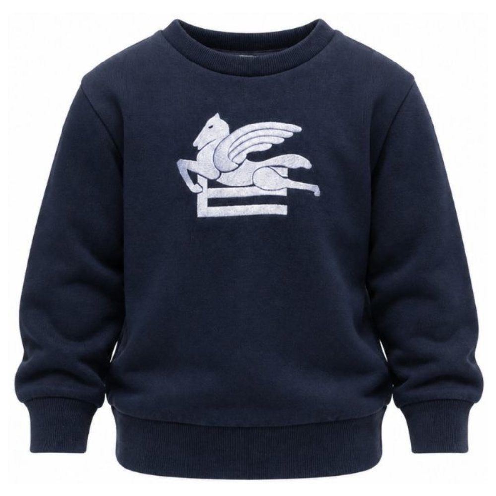 Felpa per bambino Etro Kids blu con motivo Pegaso GZ4H10 Z3183 617 ETRO KIDS