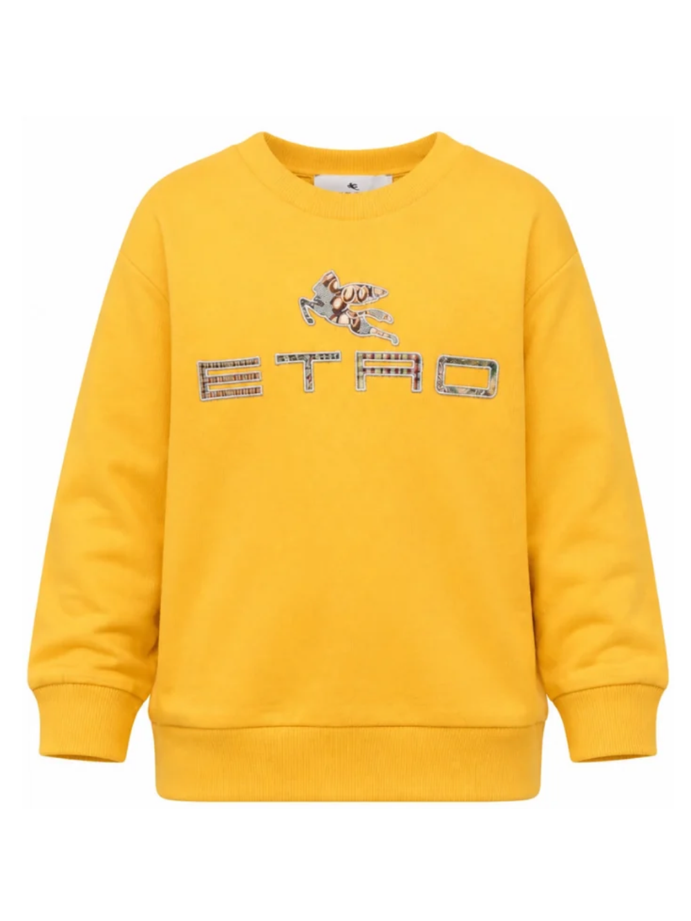 Felpa per bambino Etro Kids gialla con patch con logo GZ4P20 Z3183 216 ETRO KIDS