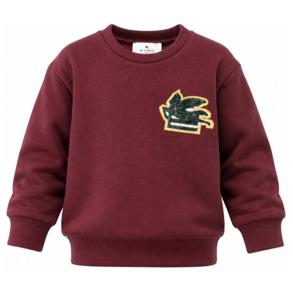 Felpa per bambino Etro Kids bordeaux con motivo Pegaso GZ4P50 Z3183 530 ETRO KIDS