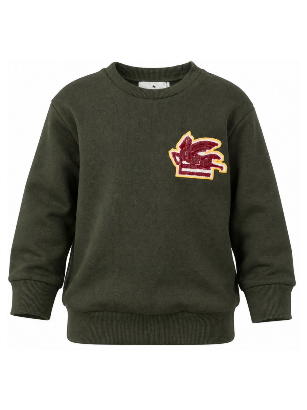 Felpa per bambino Etro Kids verde con motivo Pegaso GZ4P50 Z3183 70J ETRO KIDS