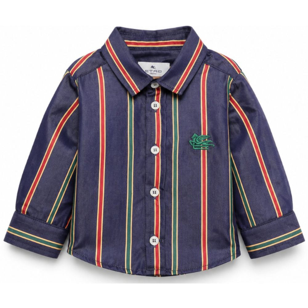 Camicia per neonato Etro Kids blu con motivo a righe GZ5300 P0622 617VE ETRO KIDS