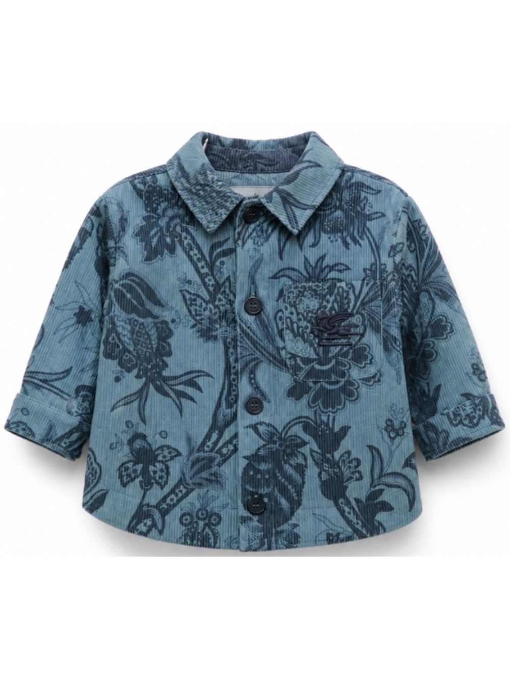Camicia per neonato Etro Kids blu con patch logo sul retro GZ5320 V0197 623BL ETRO KIDS
